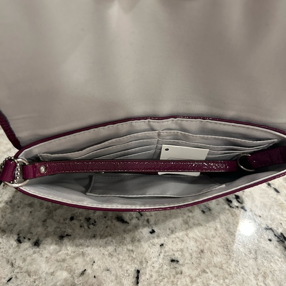 Coach Patent Leather large flap wallet wristlet - Picture 17 of 17